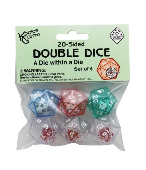 20-Sided Double Dice, Set of 6