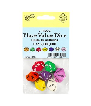 Place Value Dice, Set of 7