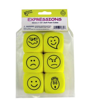 Foam Expressions Dice, Set of 6