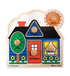 First Shapes Jumbo Knob Puzzle, 12" x 12", 5 Pieces