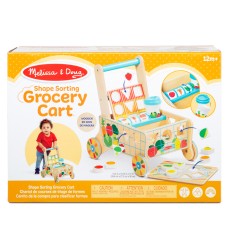 WOODEN SHAPE SORTING GROCERY CART