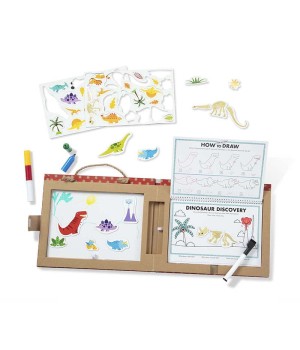 Natural Play: Play, Draw, Create Reusable Drawing & Magnet Kit - Dinosaurs