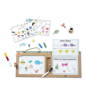 Natural Play: Play, Draw, Create Reusable Drawing & Magnet Kit - Ocean