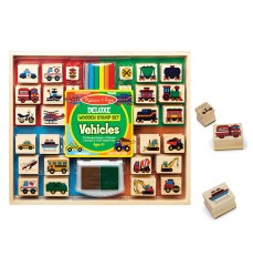 Deluxe Wooden Stamp Set - Vehicles
