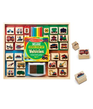 Deluxe Wooden Stamp Set - Vehicles