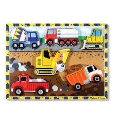 Construction Chunky Puzzle, 9" x 12", 6 Pieces