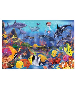 Underwater Floor Puzzle, 36" x 24", 48 Pieces