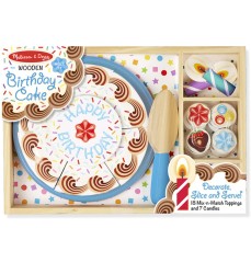 Birthday Party Wooden Play Food, 34 Pieces