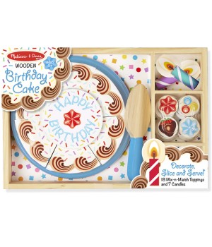 Birthday Party Wooden Play Food, 34 Pieces