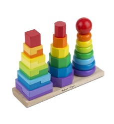 Geometric Stacker Toddler Toy, 25 Pieces