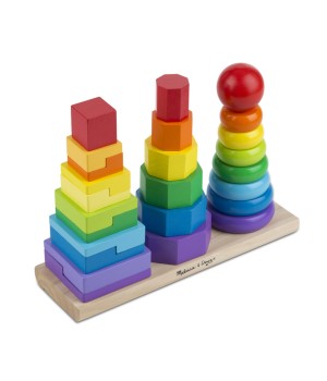 Geometric Stacker Toddler Toy, 25 Pieces