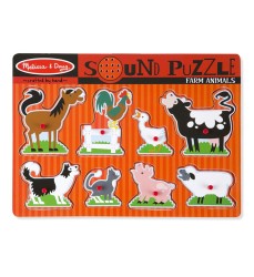 Farm Animals Sound Puzzle, 8 Pieces