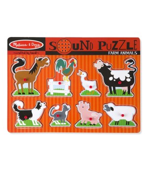 Farm Animals Sound Puzzle, 8 Pieces