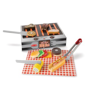 Wooden Grill & Serve BBQ Set