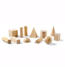 Wooden Geometric Solids, Pack of 12