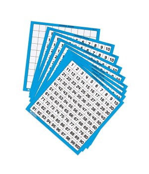 Laminated Hundred Boards, Pack of 10