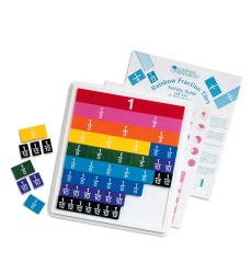 Rainbow Fraction® Plastic Tiles with Tray, 51 Pieces