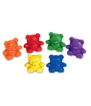 Baby Bear Counters, 6 colors, Set of 102
