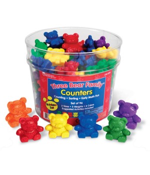 Three Bear Family® Rainbow Counters, Set of 96