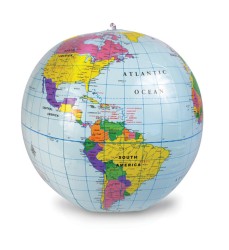 Inflatable 11" World Globe