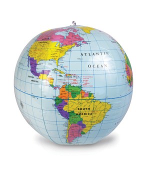 Inflatable 11" World Globe