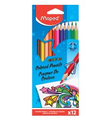 Color'Peps Triangular Colored Pencils, Pack of 12