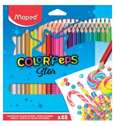 Color'Peps Triangular Colored Pencils, Pack of 48