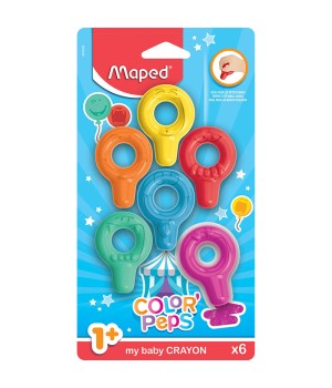 Color'Peps My First PlastiClean Plastic Crayons, Pack of 6