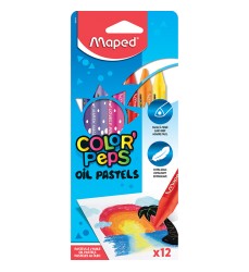 Color'Peps Triangular Oil Pastels, Pack of 12