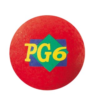 Playground Ball, 6" Diameter, Red