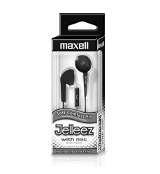 Jelleez Soft Earbuds with Mic, Black