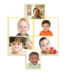 Faces Wooden 6-Puzzle Set