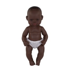 Anatomically Correct Newborn Doll, 12-5/8", African Boy