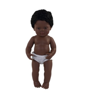 Anatomically Correct 15" Baby Doll, African-American Boy