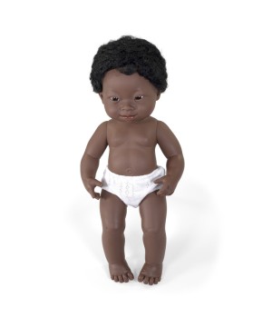 Anatomically Correct 15" Baby Doll, Down Syndrome African-American Boy