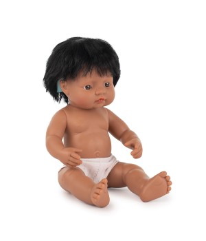 Baby Doll Hispanic Boy With Hearing Aid 15'', Polybagged