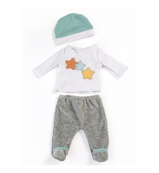 Gender Neutral Doll 2-Piece Pajama Set in Gray for 15" Dolls