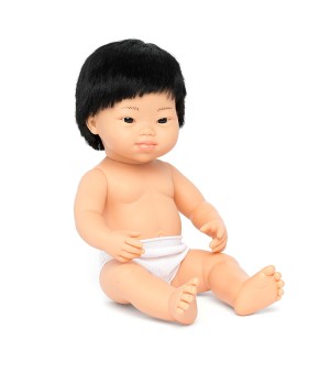 Anatomically Correct 15" Baby Doll, Down Syndrome Asian Boy