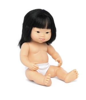 Anatomically Correct 15" Baby Doll, Down Syndrome Asian Girl