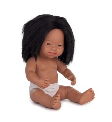 Anatomically Correct 15" Baby Doll, Down Syndrome Hispanic Girl