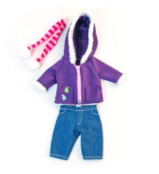 Doll Clothes, Fits 12-5/8" Dolls, Cold Weather Purple Fleece Set