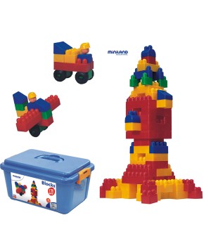 Plastic Interlocking Blocks, 120 Pieces