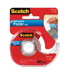 Removable Poster Tape with Dispenser, 3/4" x 150"