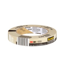Contractor Grade Masking Tape, 0.70 in x 60.1 yd (18mm x 55m), 1 Roll