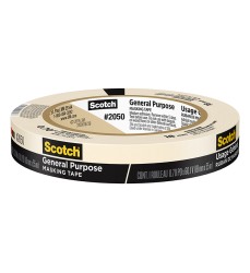 General Purpose Masking Tape, 0.70 in x 60.1 yd (18mm x 55m), 1 Roll