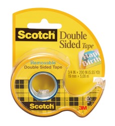 Removable Double Sided Tape, 3/4" x 200"