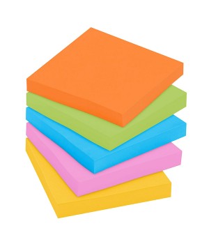 Super Sticky Notes, 3 in x 3 in, Energy Boost Collection, 70 Sheets/Pad, 24 Pads/Pack