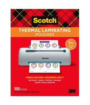 Thermal Laminating Pouches, 5 mil Size, Pack of 100