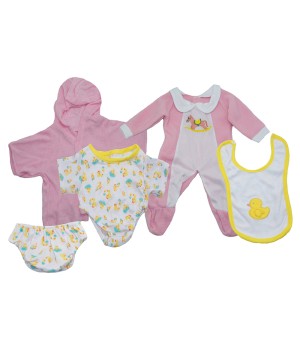 Girl Doll Clothes Set, 3 Outfits