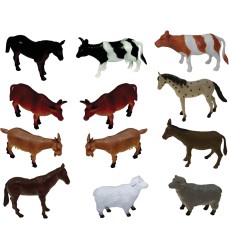Farm Animals Playset, Set of 12